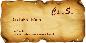 Csipka Sára névjegykártya